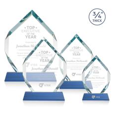 Employee Gifts - Royal Diamond Blue on Newhaven Crystal Award