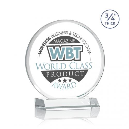 Corporate Awards - Full Color Awards - Blackpool Full Color Clear Circle Crystal Award