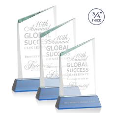 Employee Gifts - Scarsdale Sky Blue on Newhaven Peak Crystal Award