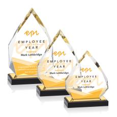 Employee Gifts - Beckenham Full Color Gold Acrylic Award