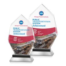 Nebraska Full Color Black Crystal Award - Corporate Awards