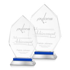 Employee Gifts - Nebraska Blue Arch & Crescent Crystal Award