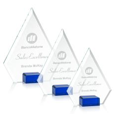 Employee Gifts - Charlotte Blue Diamond Crystal Award