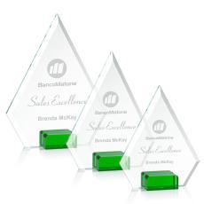 Employee Gifts - Charlotte Green Diamond Crystal Award