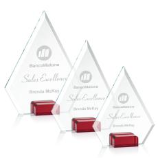 Employee Gifts - Charlotte Red Diamond Crystal Award