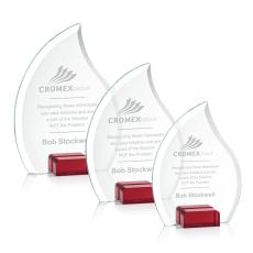 Employee Gifts - Romy Red Flame Crystal Award
