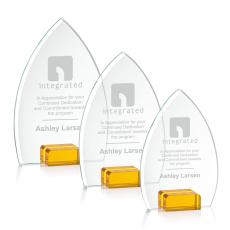 Employee Gifts - Aylin Amber Arch & Crescent Crystal Award
