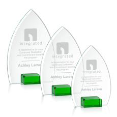 Employee Gifts - Aylin Green Arch & Crescent Crystal Award