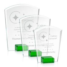 Employee Gifts - Lola Green Arch & Crescent Crystal Award