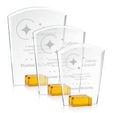 Employee Gifts - Lola Amber Arch & Crescent Crystal Award