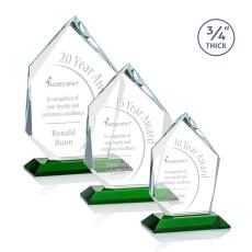 Employee Gifts - Deerhurst Ice Green Peak Crystal Award