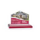 Domicile Full Color Red Arch & Crescent Crystal Award