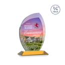 Wichita Full Color Amber Flame Crystal Award