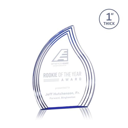 Corporate Awards - Tidworth Blue Flame Acrylic Award