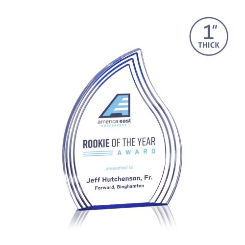 Corporate Awards - Tidworth Full Color Blue Flame Acrylic Award