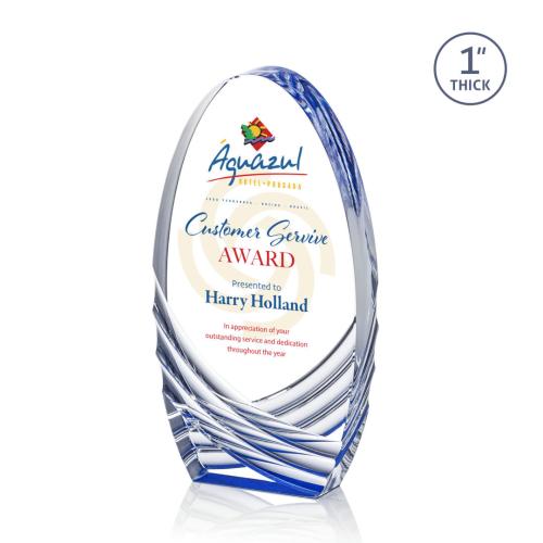 Corporate Awards - Westbury Full Color Blue Circle Acrylic Award