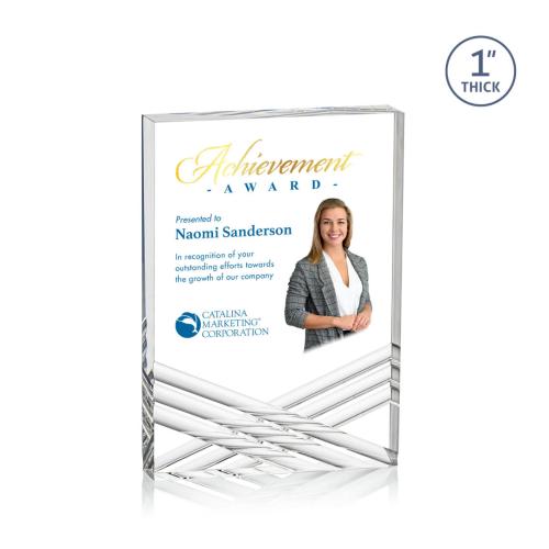Corporate Awards - Chestham Full Color Clear Rectangle Acrylic Award