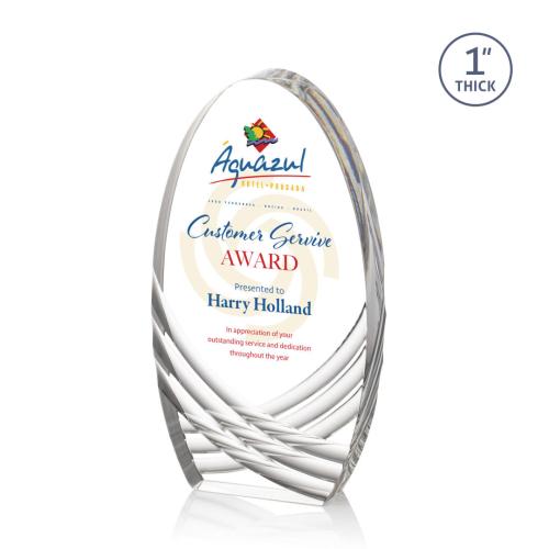 Corporate Awards - Westbury Full Color Clear Circle Acrylic Award