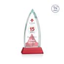 Shildon Full Color Red on Newhaven Arch & Crescent Crystal Award