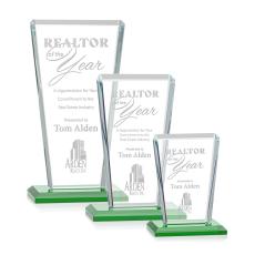 Employee Gifts - Chatham Green  Rectangle Crystal Award