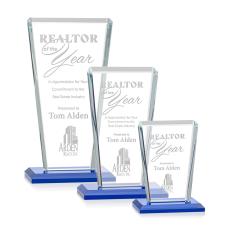 Employee Gifts - Chatham Blue Rectangle Crystal Award
