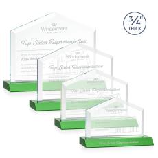 Employee Gifts - Micasa Green Arch & Crescent Crystal Award