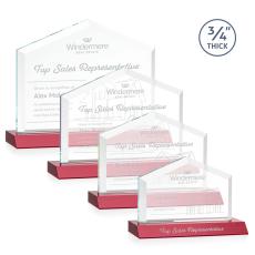 Employee Gifts - Micasa Red Arch & Crescent Crystal Award