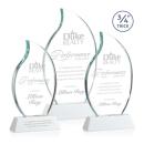 Croydon White on Newhaven Base Flame Crystal Award