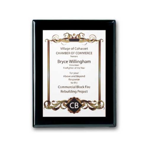Corporate Awards - Award Plaques - SpectraPrint™ Plaque - Ebony White