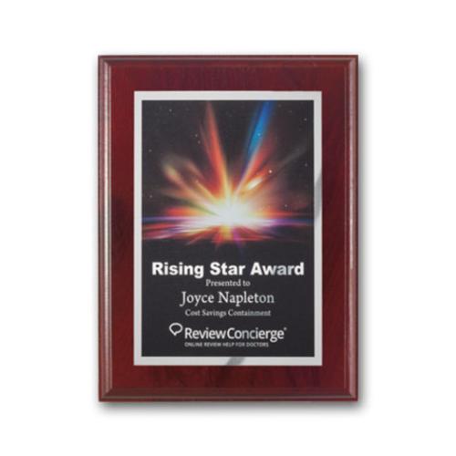 Corporate Awards - Award Plaques - SpectraPrint™ Plaque - Mahogany Silver