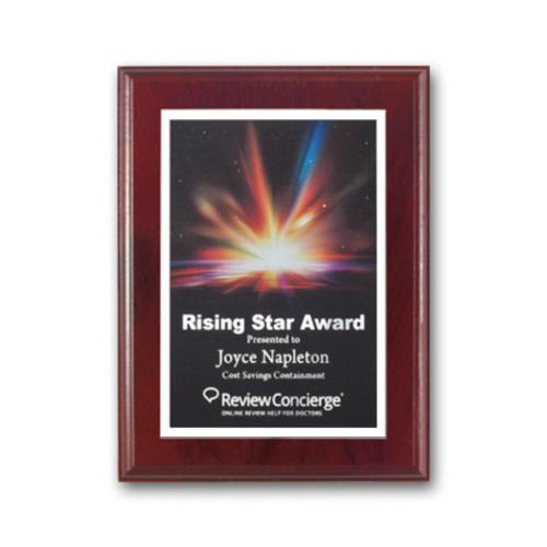 Corporate Awards - Award Plaques - SpectraPrint™ Plaque - Mahogany White