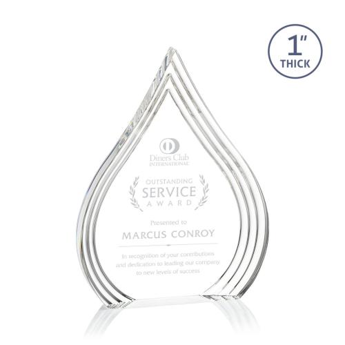 Corporate Awards - Dover Clear Acrylic Award