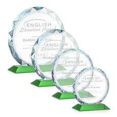 Employee Gifts - Centura Green Circle Crystal Award