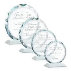 Employee Gifts - Centura White Circle Crystal Award