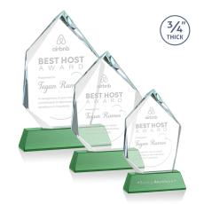 Employee Gifts - Deerhurst Ice Green on Newhaven Peak Crystal Award