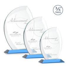 Employee Gifts - Wichita Sky Blue Flame Crystal Award