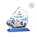 Nantucket Full Color Blue Sail Crystal Award