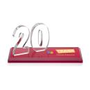Northam Anniversary Full Color Red Number Crystal Award