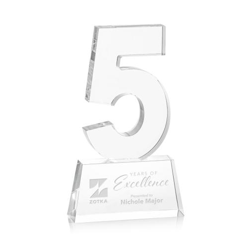 Corporate Awards - Milestone Number Acrylic Award