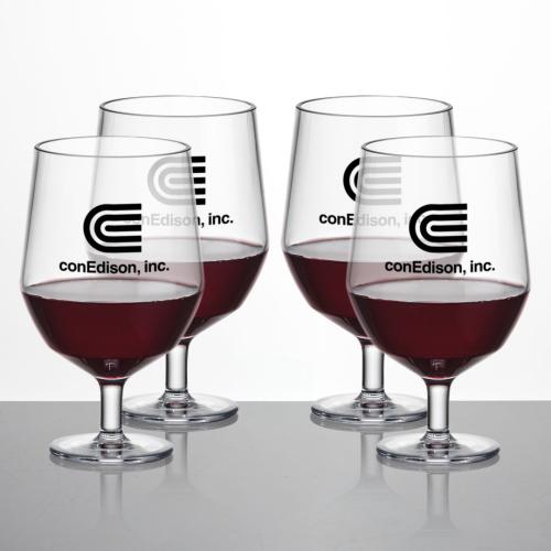 Corporate Recognition Gifts - Etched Barware - Wine Glasses - Poolside Tritan™ Wine Glass - 16oz (Set of 4)