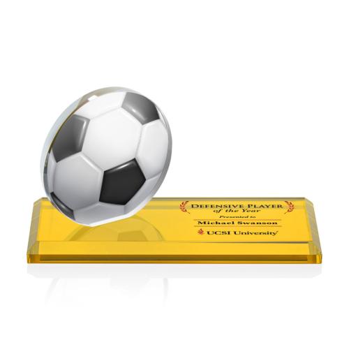 Corporate Awards - Northam Full Color Soccer Circle Crystal Award