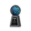 Malton Spheres on Tall Marble Base Glass Award