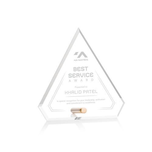 Corporate Awards - Budget Awards & Trophies - Polaris Gold Diamond Acrylic Award