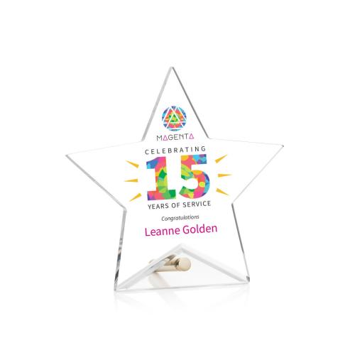 Corporate Awards - Polaris Full Color Gold Star Acrylic Award