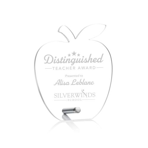 Corporate Awards - Polaris Apple Silver Apples Acrylic Award
