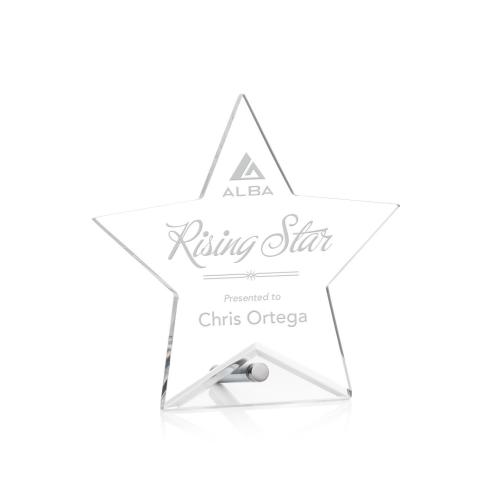 Corporate Awards - Polaris Silver Star Acrylic Award