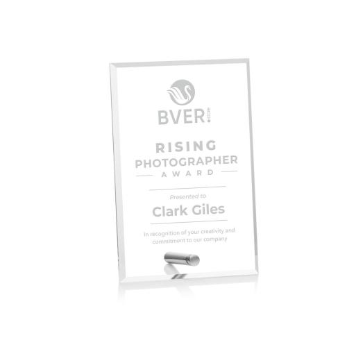 Corporate Awards - Polaris (V) Silver Rectangle Acrylic Award