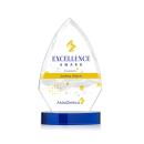 Idaho Full Color Blue Arch & Crescent Crystal Award