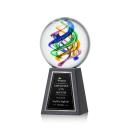 Galileo Spheres on Tall Marble Base Glass Award
