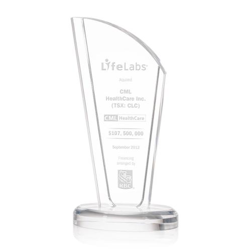 Corporate Awards - Bridgewood Clear Sail Acrylic Award
